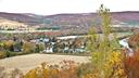 Tioga borough, in northern Pennsylvania, seen in the fall from a bird's-eye view.