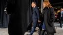 Governor Josh Shapiro, who has hired allies to advise him, leaves the Capitol with his wife Lori before being sworn in.