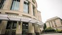 The entrance to the Pennsylvania Judicial Center in Harrisburg.