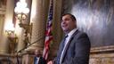 Mark Rozzi addresses the Pennsylvania House after being elected speaker on Tuesday, Jan. 3, 2023.