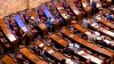 Rows of desks in the Pennsylvania House chamber.