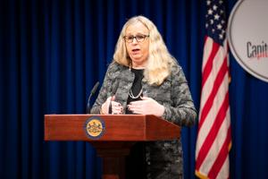 Pa. Secretary of Health Rachel Levine briefs the media on the new coronavirus, COVID-19.