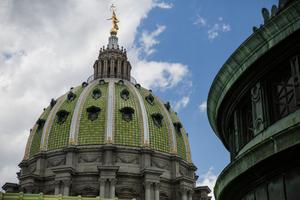 The dome of the Pennsylvania Capitol in Harrisburg.