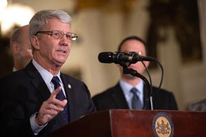 Sen. Tom Killion (R., Delaware), seen here in the Capitol in December 2019, plans to introduce a bill that would provide additional financial assistance to individuals and small businesses.