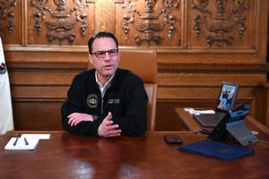 Gov. Josh Shapiro in his Capitol office.