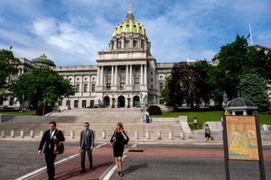 The Pennsylvania Capitol in Harrisburg is preparing for another legislative session.