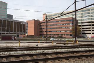 Pictured is the PSERS building just adjacent to the site of the demolished Patriot-News building located at 812 Market Street.