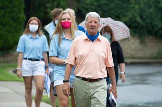 Republican state Sen. Tom Killion campaigns in Aston, Pa., in August.