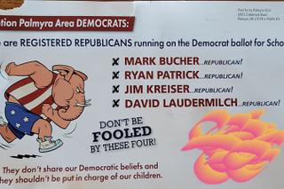 Palmyra First funded mailers with disinformation targeting Republicans who are running on the Democratic ticket.